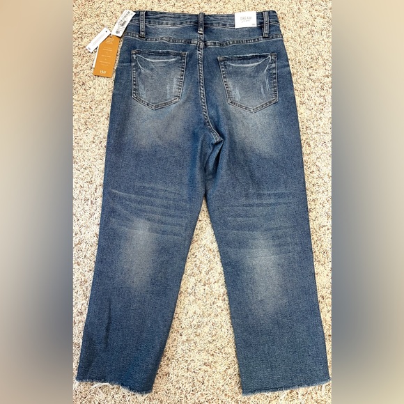 YMI Dream Distressed Anklet High Rise Dream Cotton Blend Jeans Size 13/31 - Picture 3 of 5